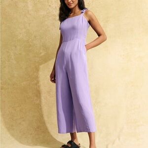 Nobody’s Child Purple Tie Shoulder Meg Jumpsuit
